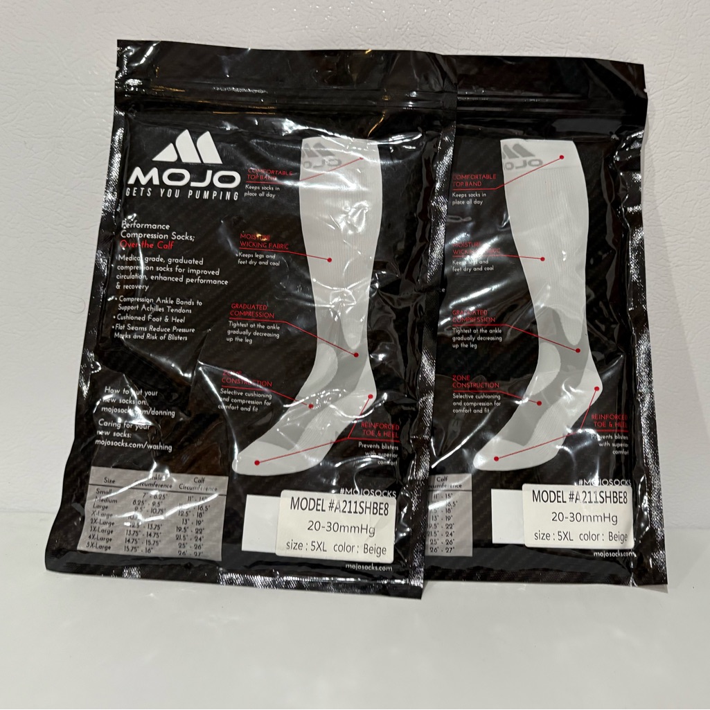Mojo Elite Coolmax Recovery Compression Socks Beige